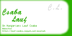 csaba lauf business card